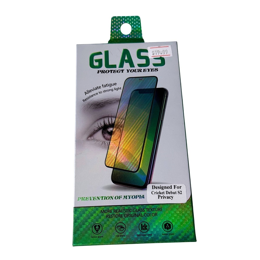 Glass Privacy Screen Protector for Cricket Debut S2 Tempered‎ Glass Shield NEW